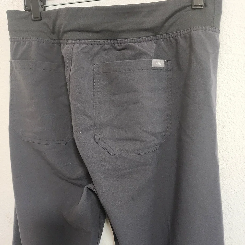 Figs Technical Collection Pants‎ Mens Medium Gray Straight Leg Drawstring Scrub